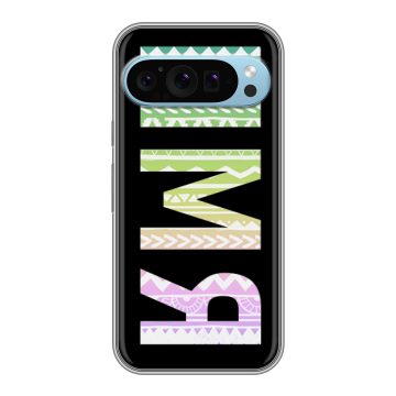 Силиконовый чехол на Google Pixel 9 с принтом ИМЯ