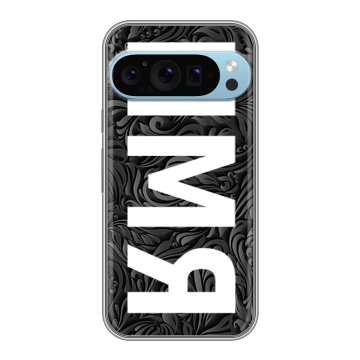 Силиконовый чехол на Google Pixel 9 Pro с принтом ИМЯ