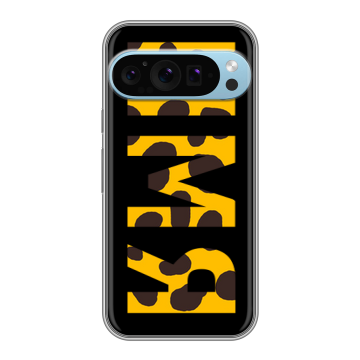 Силиконовый чехол на Google Pixel 9 Pro с принтом ИМЯ