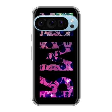 Силиконовый чехол на Google Pixel 9 Pro с принтом ИМЯ