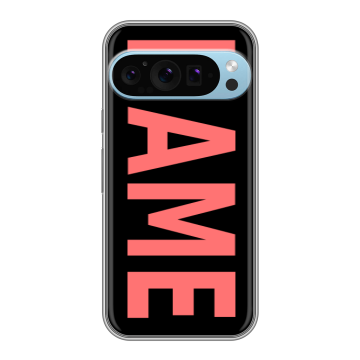 Силиконовый чехол на Google Pixel 9 Pro с принтом NAME