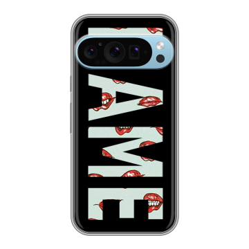 Силиконовый чехол на Google Pixel 9 Pro с принтом NAME
