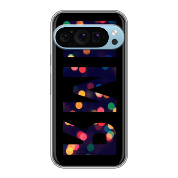Силиконовый чехол на Google Pixel 9 Pro с принтом ИМЯ