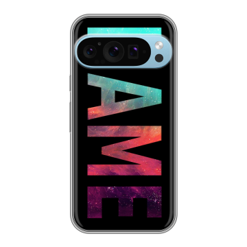 Силиконовый чехол на Google Pixel 9 Pro с принтом NAME