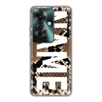 Силиконовый чехол на Oppo Reno 11F с принтом NAME