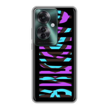 Силиконовый чехол на Oppo Reno 11F с принтом ФАМИЛИЯ