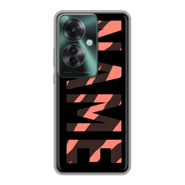 Силиконовый чехол на Oppo Reno 11F с принтом NAME