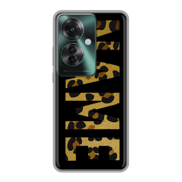 Силиконовый чехол на Oppo Reno 11F с принтом NAME
