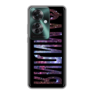 Силиконовый чехол на Oppo Reno 11F с принтом ФАМИЛИЯ