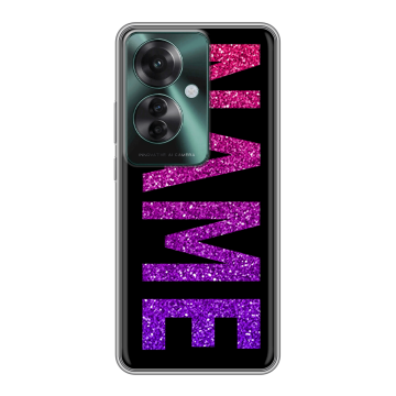 Силиконовый чехол на Oppo Reno 11F с принтом NAME