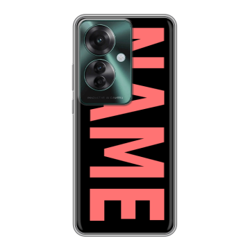 Силиконовый чехол на Oppo Reno 11F с принтом NAME