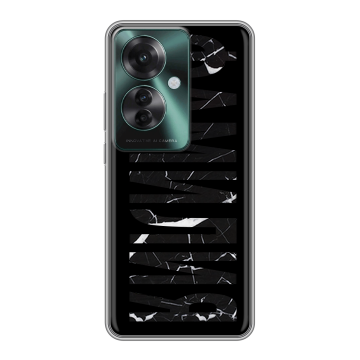 Силиконовый чехол на Oppo Reno 11F с принтом ФАМИЛИЯ