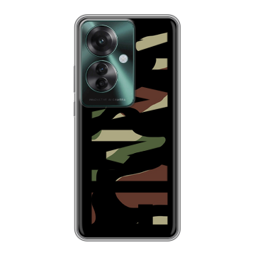 Силиконовый чехол на Oppo Reno 11F с принтом NAME