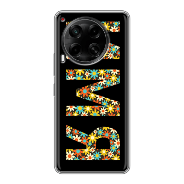 Силиконовый чехол на Tecno Camon 30 4G с принтом ИМЯ