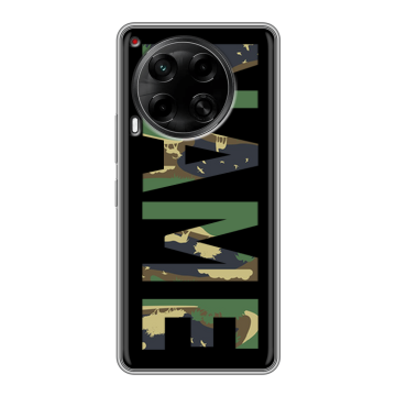 Силиконовый чехол на Tecno Camon 30 4G с принтом NAME