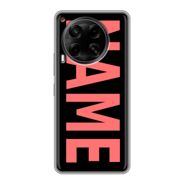 Силиконовый чехол на Tecno Camon 30 4G с принтом NAME