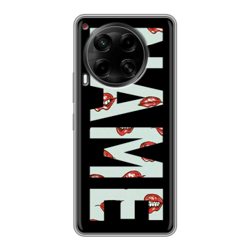 Силиконовый чехол на Tecno Camon 30 4G с принтом NAME
