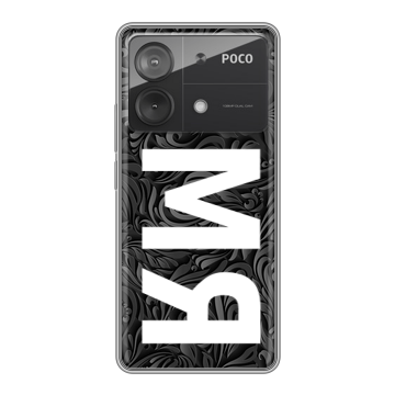 Силиконовый чехол на Xiaomi Poco X6 Neo с принтом ИМЯ