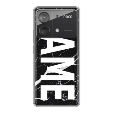 Силиконовый чехол на Xiaomi Poco X6 Neo с принтом NAME