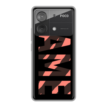 Силиконовый чехол на Xiaomi Poco X6 Neo с принтом NAME