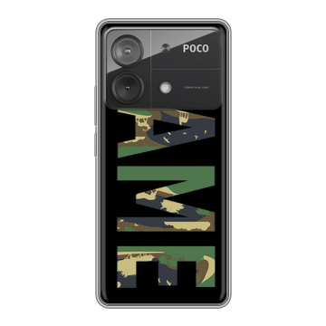 Силиконовый чехол на Xiaomi Poco X6 Neo с принтом NAME