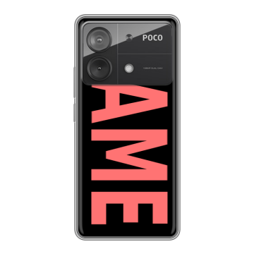 Силиконовый чехол на Xiaomi Poco X6 Neo с принтом NAME
