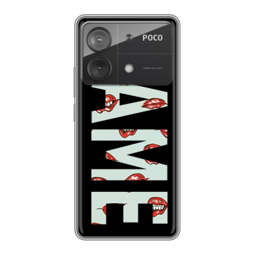Силиконовый чехол на Xiaomi Poco X6 Neo с принтом NAME