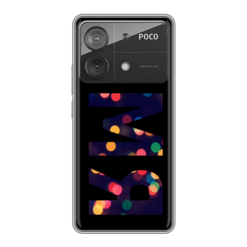 Силиконовый чехол на Xiaomi Poco X6 Neo с принтом ИМЯ