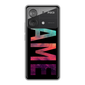 Силиконовый чехол на Xiaomi Poco X6 Neo с принтом NAME