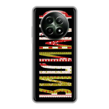 Силиконовый чехол на Realme 12 5G с принтом ФАМИЛИЯ