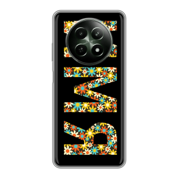 Силиконовый чехол на Realme 12 5G с принтом ИМЯ