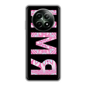 Силиконовый чехол на Realme 12 5G с принтом ИМЯ