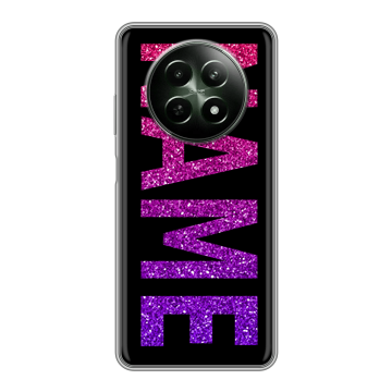 Силиконовый чехол на Realme 12 5G с принтом NAME