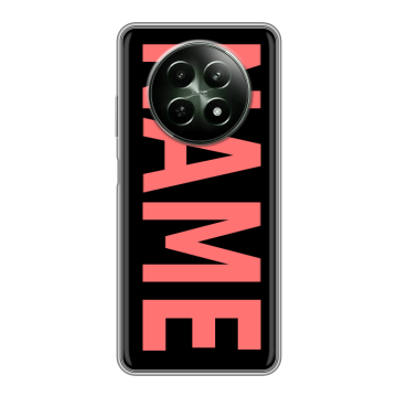 Силиконовый чехол на Realme 12 5G с принтом NAME