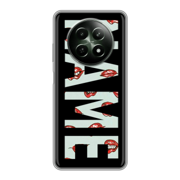 Силиконовый чехол на Realme 12 5G с принтом NAME