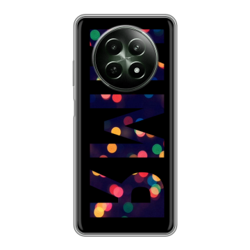 Силиконовый чехол на Realme 12 5G с принтом ИМЯ