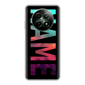 Силиконовый чехол на Realme 12 5G с принтом NAME