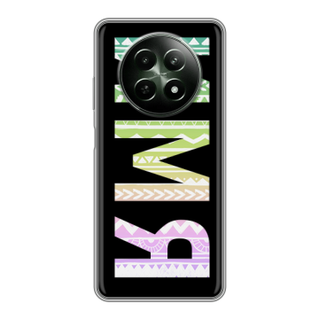 Силиконовый чехол на Realme 12 5G с принтом ИМЯ