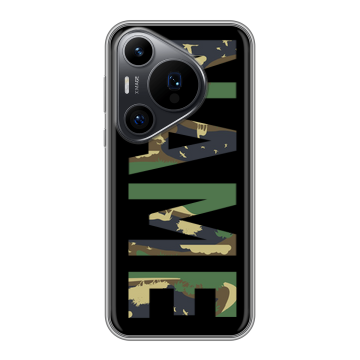 Силиконовый чехол на Huawei P70 Pro с принтом NAME