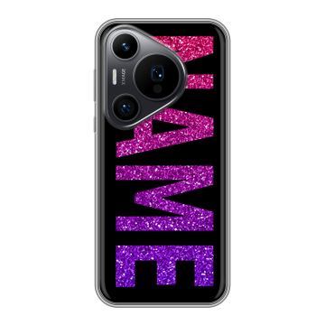 Силиконовый чехол на Huawei P70 Pro с принтом NAME