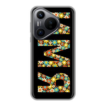 Силиконовый чехол на Huawei P70 с принтом ИМЯ