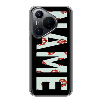 Силиконовый чехол на Huawei P70 с принтом NAME