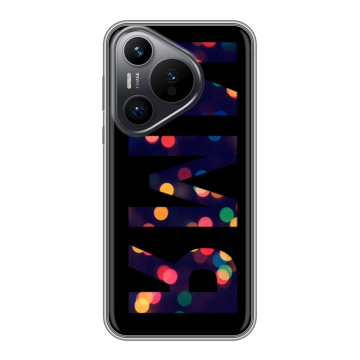 Силиконовый чехол на Huawei P70 с принтом ИМЯ