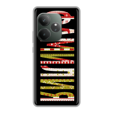 Силиконовый чехол на Realme GT Neo 6 SE с принтом ФАМИЛИЯ