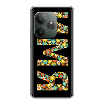 Силиконовый чехол на Realme GT Neo 6 SE с принтом ИМЯ