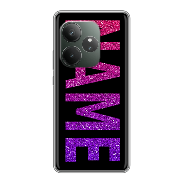 Силиконовый чехол на Realme GT Neo 6 SE с принтом NAME
