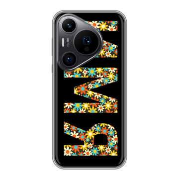 Силиконовый чехол на Huawei Pura 70 Pro с принтом ИМЯ