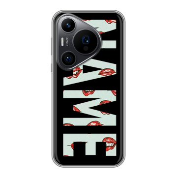 Силиконовый чехол на Huawei Pura 70 Pro с принтом NAME