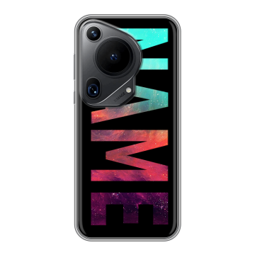 Силиконовый чехол на Huawei Pura 70 Ultra с принтом NAME