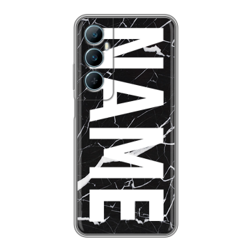 Силиконовый чехол на Realme C65 с принтом NAME